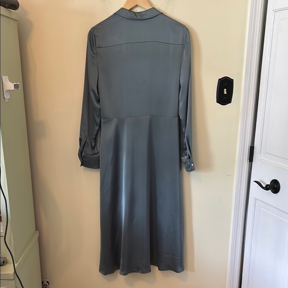 Lauren Ralph Lauren Black Label Charmeuse Surplice Long Sleeve Dress Size 8 - Picture 6 of 16